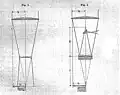Technische Zeichnung für zwei Typen „Medial A, B“ (nach Schupmann 1899)
