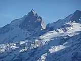 Gipfel der Meije im Winter