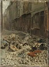 Ernest Meissoniers Barrikade in der Rue de la Mortellerie, um 1850