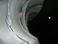 Membrangasbehälter, Speichervolumen 1.000&nbsp;m³, Betriebsdruck 30 mbar, Ansicht der Membran vom Gasraum her
