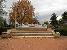 Mahnmal am Ort des Massakers von 1944