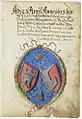 Allianzwappen von David Harßdorffer, Pfleger der Mendelschen Zwölfbrüderstiftung, und seiner Ehefrau Maria Örtel (1613)