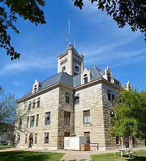 Das Mercer County Courthouse in Aledo, gelistet im NRHP Nr. 82002589