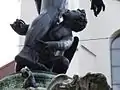 Amorknabe mit Flügelschuh beschäftigt