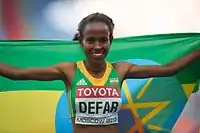Mit der zweifachen Olympiasiegerin (2004/2012) Meseret Defar wurde eine der erfolgreichsten Langstrecklerinnen zum zweiten Mal nach 2007&nbsp;Weltmeisterin