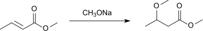 Reaktion von Methylcrotonat mit Natriummethanolat