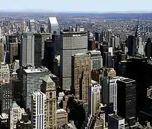 Das MetLife Building im Stadtkontext, gesehen vom Empire State Building, dahinter das Citigroup Center.
