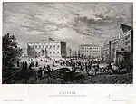 Neues Museum (Bildmitte) und Augusteum (rechts) (1860)