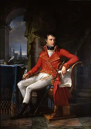 Napoleon Bonaparte als Erster Konsul
(Französisch: Napoléon Bonaparte Premier Consul) (Charles Meynier)
