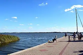 Blick vom Pier in Międzywodzie