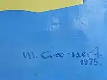 Michael Grossert (1927–2014) Unterschrift, 1975