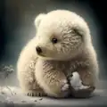 Midjourney kann Tierbilder erstellen, hier etwa ein Eisbär-Baby.
