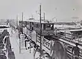 Elektrische Hochbahn an der Ausstellung 1906