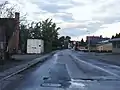 Militärstraße in Næstved, die mit der Bahnstrecke erbaut wurde