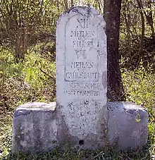 Österreichischer Meilenstein an der Luisenstraße (Lujzijana) bei Nadvučnik (Kroatien)