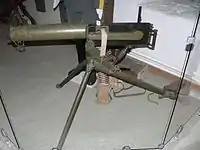 Maschinengewehr Modell 1900, Standort Waadtländisches Militärmuseum Morges, Schweiz