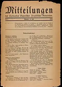 Mitteilungen des Verbandes Bayerischer Israelitischer Gemeinden