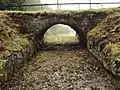 Mittlerer Kellerhalsteich, Gewölbebrücke Ausflut von der Luftseite