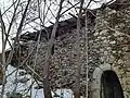Um 1900 von Toni Schruf wiederhergestellter mittlerer Turm der südseitigen Stadtmauer von Mürzzuschlag