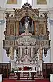 Hochaltar der Abteikirche, dahinter die Orgel