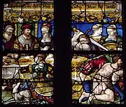 Fest des Herodes (links), Johannes wird geköpft