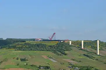Aufbau des Hilfspylons, Mai 2015