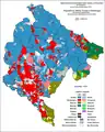 Zensus 2011. Etwa 48 % (2003 63 %) oder 266.000 Einwohner geben als Muttersprache Serbisch an
