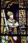 Fenster 7, Karl der Große mit den Zügen Kaiser Karls V.