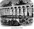 Das Eisenbahnviadukt in Monts und die Straßenbrücke um 1880.
