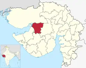 Positionskarte des Distrikts Morbi