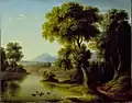 Morgenlandschaft, Ölgemälde (undatiert)