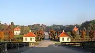 Gartenanlage vom Schloss aus gesehen