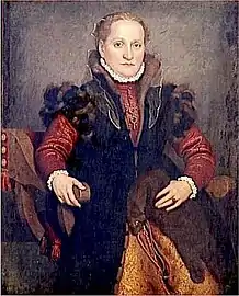 Damenweste, gehobenes Bürgertum, aus Edelpelzen, auf dem Schoß ein Flohpelzchen Italien(ca. 1560er Jahre)