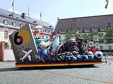Motivwagen anlässlich 60 Jahre Rheinland-Pfalz, hier ausgestellt auf dem Landesfest 2007 in Mainz vor dem Landtag.