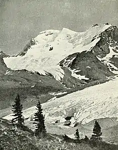 Der Mount Athabasca (3491 m) aus Richtung des Wilcox Pass, 1908