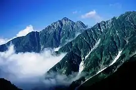 Blick auf Tsurugi-dake von Murodōnokkoshi