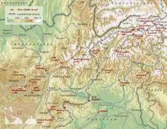 Bergpässe in der Grenzregion von Afghanistan und Pakistan