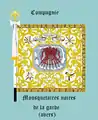 Vorderseite der Standarte der 2. Kompanie (Schwarze Musketiere)