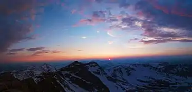 Sonnenuntergang am Mount Blue Sky