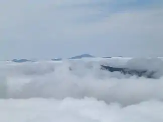 Blick auf die Presidential Range vom Mount Lafayette im Juli 2004