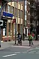 Halt an der roten Radfahrerampel