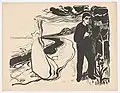Loslösung I (1896), Lithografie, 48 × 57 cm, Munch-Museum Oslo