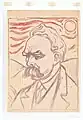 Edvard Munch: Friedrich Nietzsche (1906), Lithografie,  61,5 × 46,7 cm, Munch-Museum Oslo