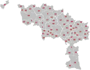 Gemeinden in der Provinz Hennegau