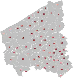 Gemeinden in der Provinz Westflandern