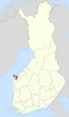 Lage von Korsholm in Finnland