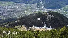 Madeisakopf mit Bergstation vom Rappaschrofaweg gesehen