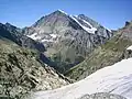 Die Balmhorn-Ostwand, rechts der Altels, vom Kanderfirn