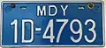 Nummernschild eines Reisefahrzeugs