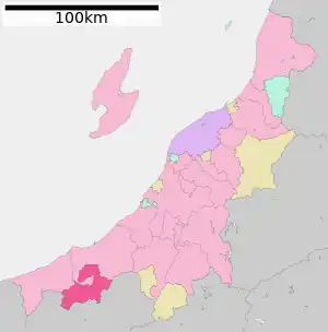 Lage Myōkōs in der Präfektur